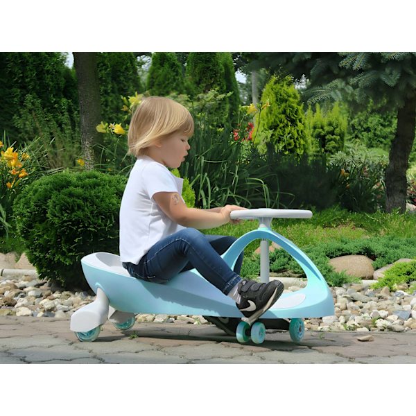 Vicka bil åkande leksak LED-hjul blå ECOTOYS