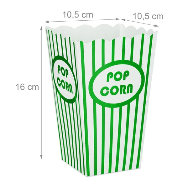Popcornposer, 50 stk, 5 farver