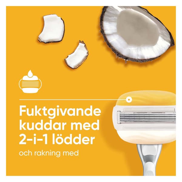 Rakblad för kvinnor, ComfortGlide Coconut, 3-pack