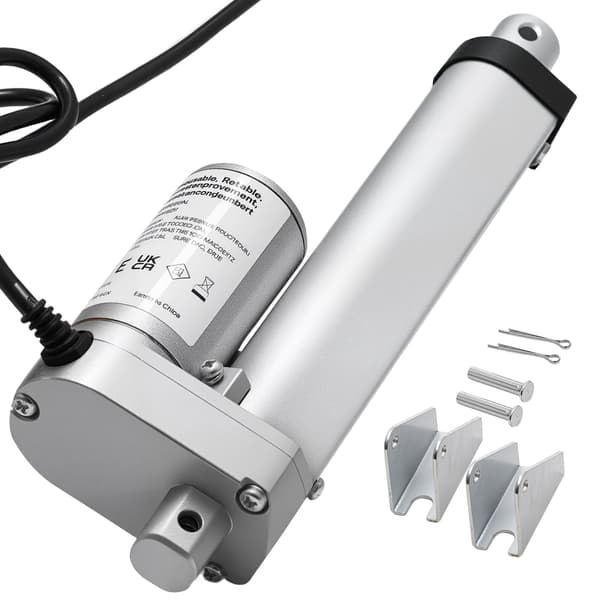 12V lineær aktuator, 1000N, 4" slaglængde, IP54 beslag