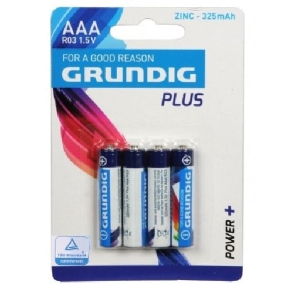 Grundig - AAA / R03 1,5 V zink batteripakke 4 stk.