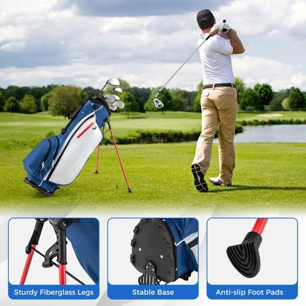 Herrgolfklubbset med 9 delar och ståbag, 460cc driver