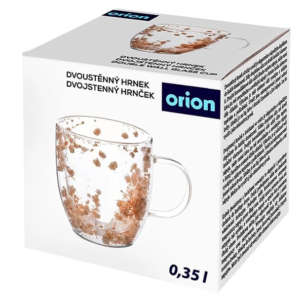 Dubbelväggig mugg i borosilikatglas, 350 ml