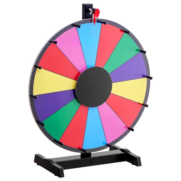 Spindende præmiehjul, 18 tommer, 14 pladser, whiteboardstativ
