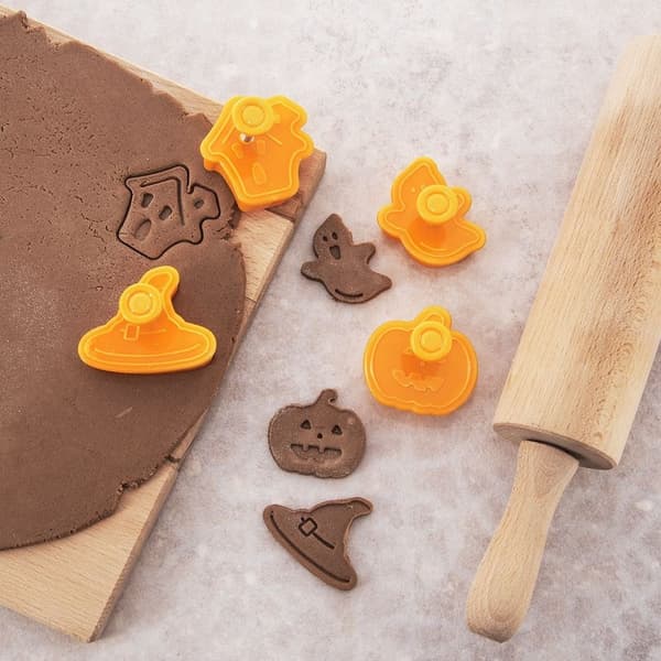 Halloween bageforme: Sæt med 4 og mønsterstempel