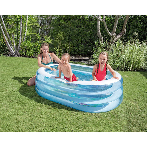 Oppustelig oval soppebassin til børn 163x109x46 cm INTEX 57482