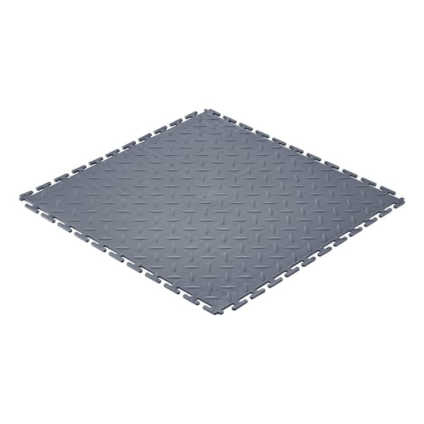 Garagegulvfliser, sammenlåsende PVC-diamantplade, 8-pak
