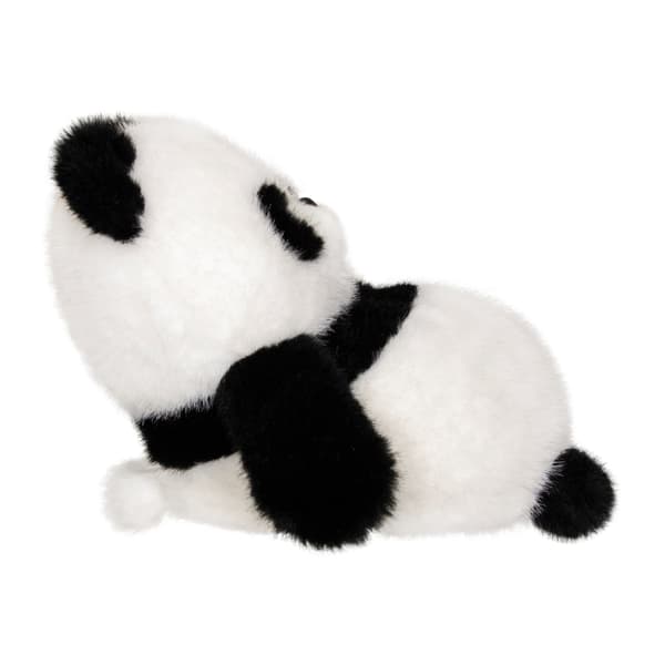 Panda tøjdyr 14 cm med blød pels, sort og hvid
