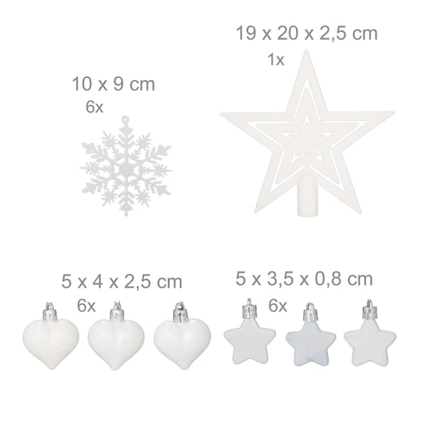 Julgransprydnader Set, 101 plastkulor