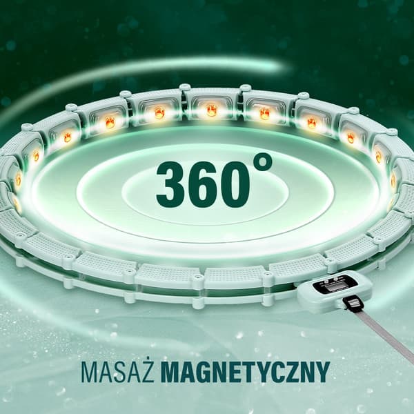 Grön magnetviktad hula-båge med disk