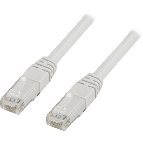 Verkkokaapeli UTP Cat6 patch-kaapeli 0,3 m, valkoinen