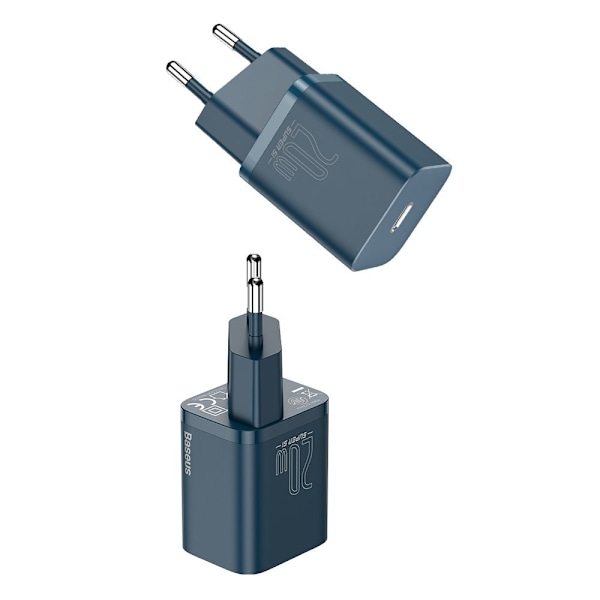 Super Si 1C nopea USB-C 20W PD-laturi + kaapeli iPhonelle Lightning 1m blue
