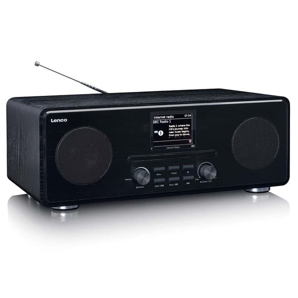 Internet / DAB+ / FM Radio med CD-afspiller og Bluetooth® Sort