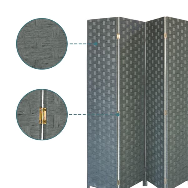 8-panels rumdeler, foldbar skærm