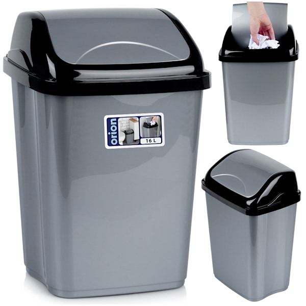 Plastsoptunna grå 16 l