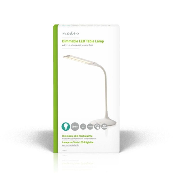 LED Bordlampe | Dimbar | 280 lm | Opladningsbar | Lygte funktion | Hvid