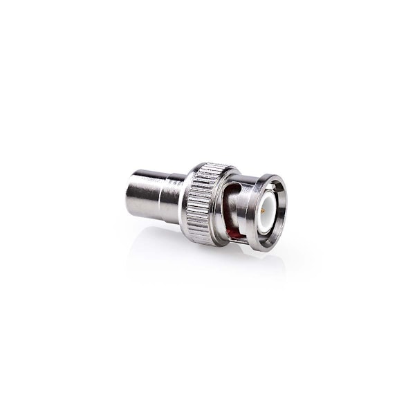 BNC Adapteri | BNC uros | RCA Naaras | Niklattu | 50 Ohm | Suora | Metalli | Hopea | 10 kpl | Kirjekuori