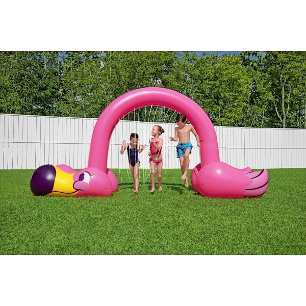 Giant Flamingo oppustelig sprinkler til udendørs sjov