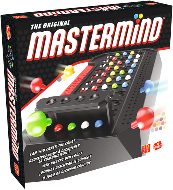 Mastermind-strategiapeli, 2 pelaajaa, 7+ vuotta
