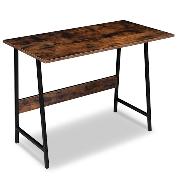 Loft computerbord, rustik egetræsfinish, 100x50 cm