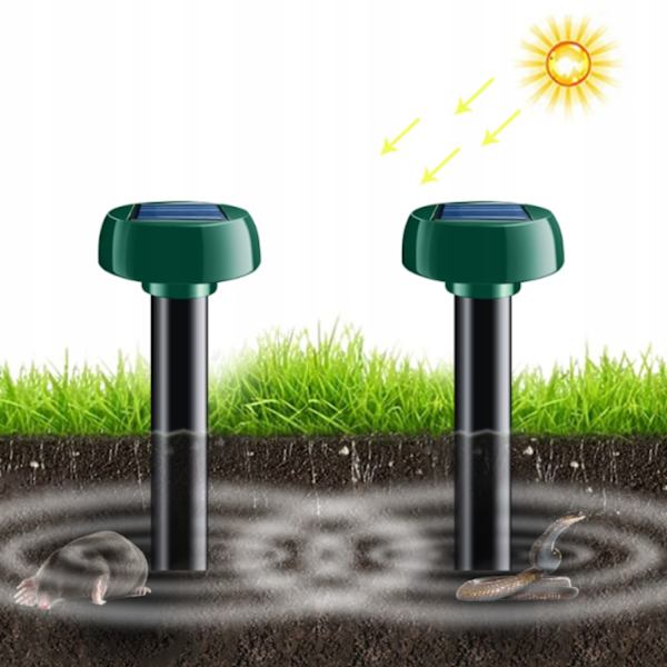 Solar Mole Repeller – Ultraljudsskadedjursbekämpning, 2 st