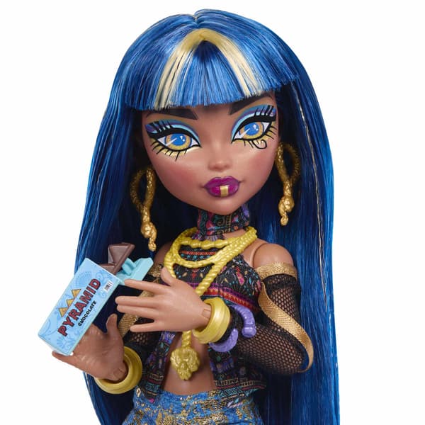 Monster High Cleo-dukke med kæledyrsslange og tilbehør