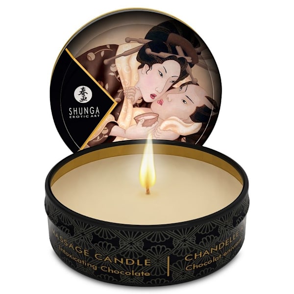 Shunga - Mini Caress By Candelight Chocolate Hierontakynttilä 30 ml