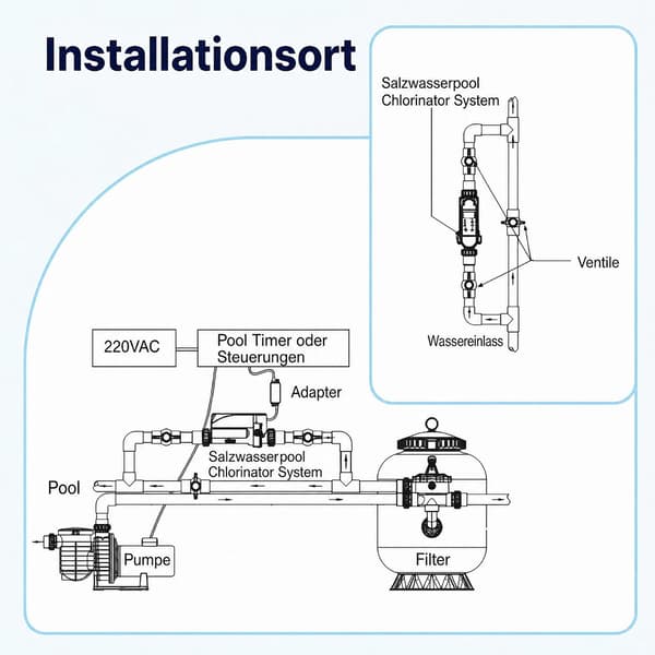 Salt- og klorgenerator til pools op til 18 m³, 4 g/t