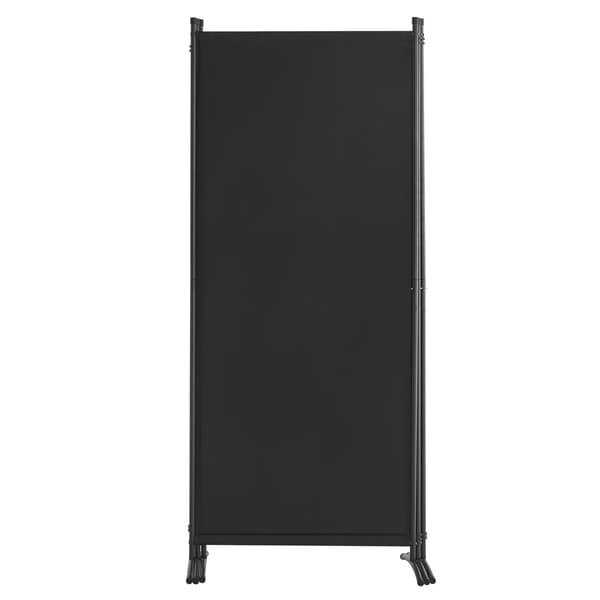 3-panels foldbar rumdeler, sort stofskærm