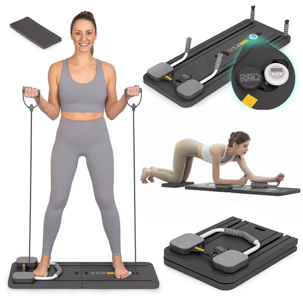 Pilates Reformer Board med LCD, foldbar og udvidende