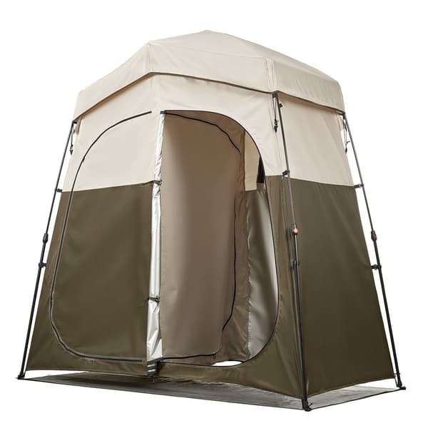 Campingtält med dusch, bärbart avskildhetstält med 2 rum, 150D Oxford