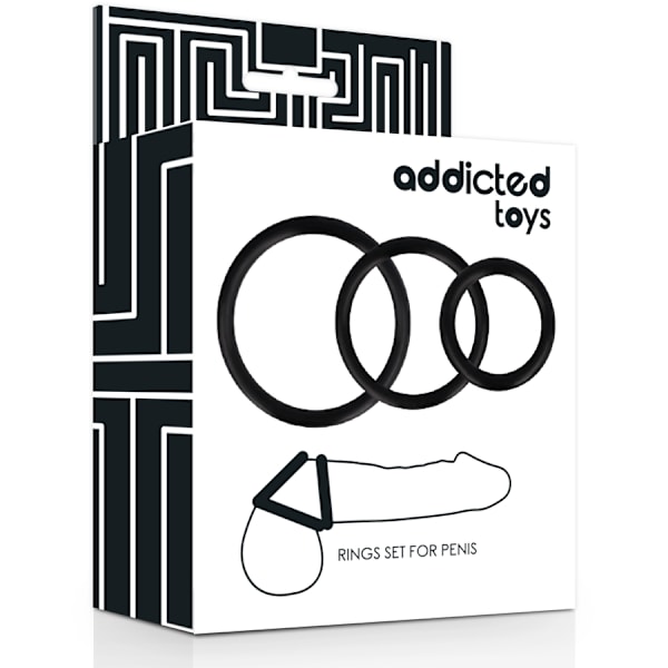 Addicted Toys - Ringar Set For Penis Black