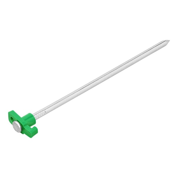 Tentpeg 25cm metalli muovikoukulla hohtava pimeässä 6 kpl polybagissa