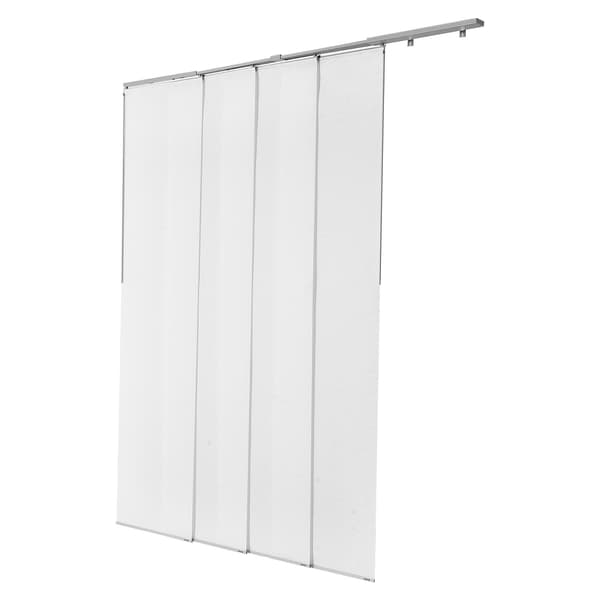 Panelgardiner, vita, 4 paneler, 116-218 cm