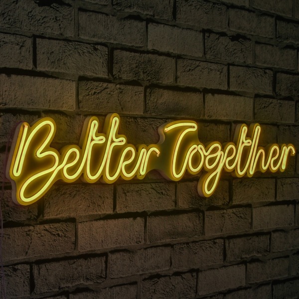 Dekorativ Plast Led Belysning Better Together - Gul