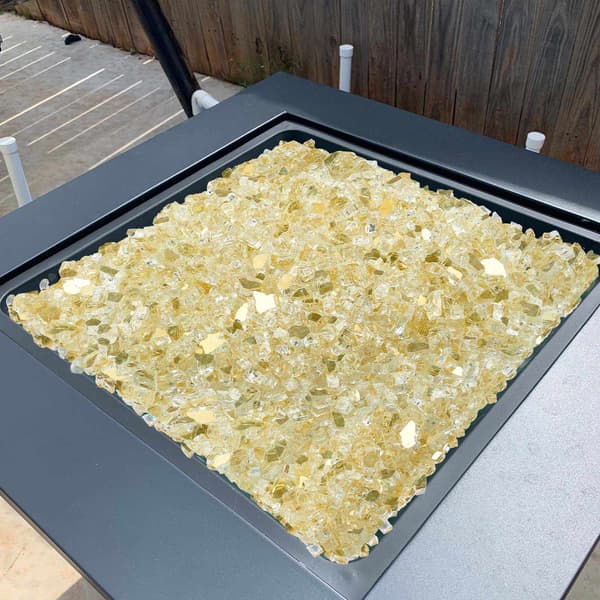 Bålstedsglas, guldreflekterende 1/2-tommer, 10 lb