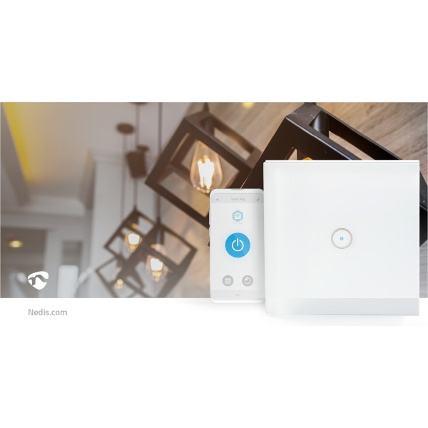 SmartLife Strömbrytare | Wi-Fi | Enda | Väggfäste | 1000 W | Android™ / IOS | Glas | Vit