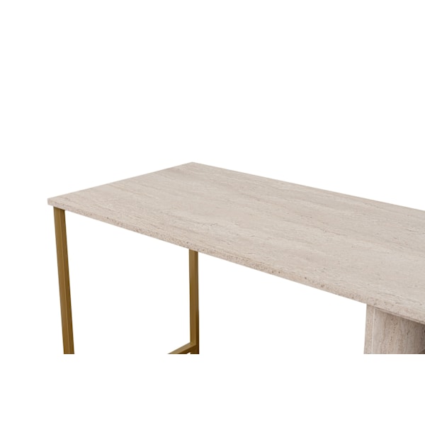 Study Desk Twin Study Desk - travertiini, kulta