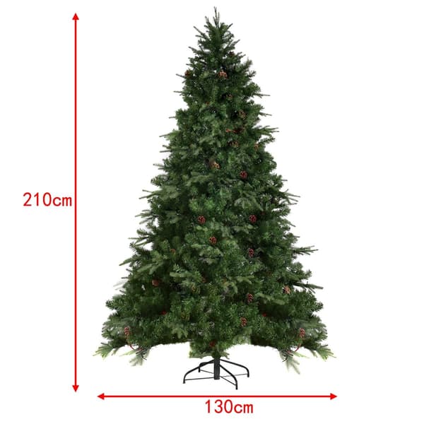 Tekokuusi LED-valoilla, 210 cm, Vihreä