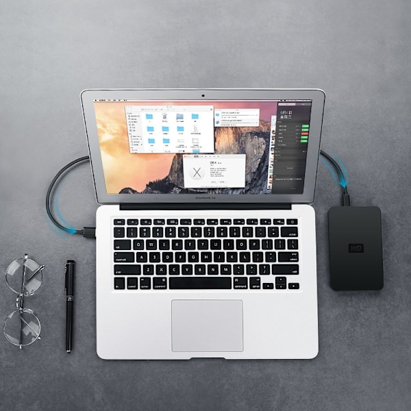 USB til miniUSB adapterkabel 480 Mbps 2m sort