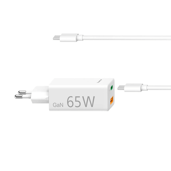 HAMA Laturi USB-C Universal USB-C/A PD GaN 5-20V/65W Valkoinen