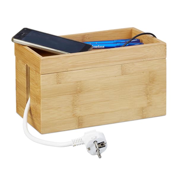 Kabelbox i bambu