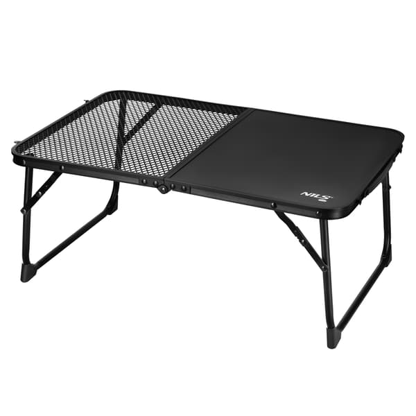 Sort foldbart campingbord – Let, kompakt, 60x40 cm