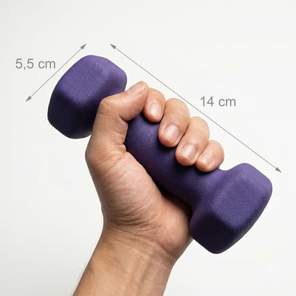 Støbejernshåndvægte med ergonomisk greb