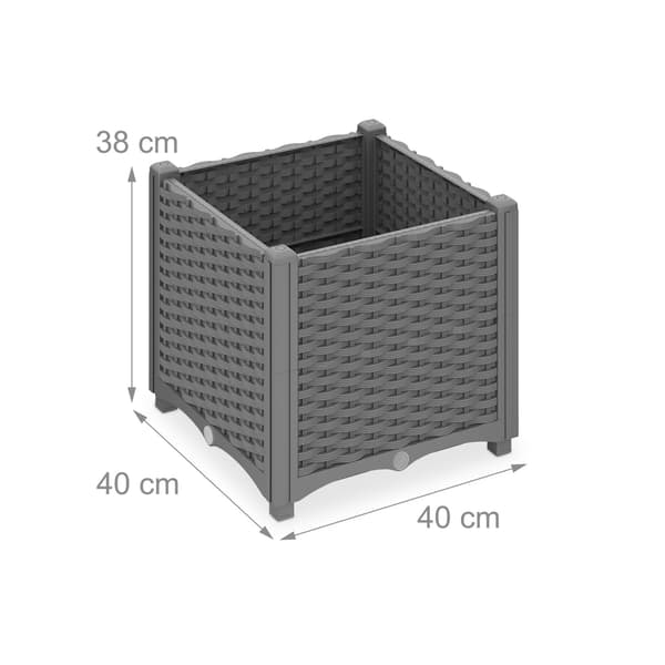 Plantekasse i rattan look