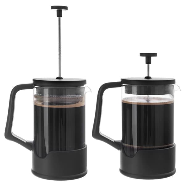 Kaffe- og testempelmaskine, glas, SORT, 650 ml