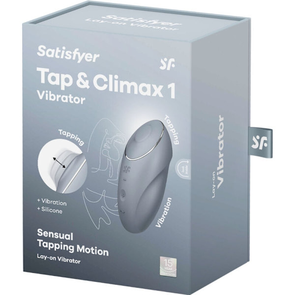 Satisfyer - Tap & Climax 1 Lay-On Vibrator Grå