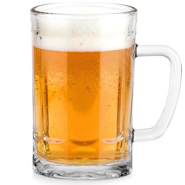 330 ml tykt glasølkrus med hank