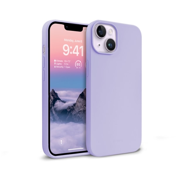 Crong Color Cover Liquid Silicone Cover til iPhone 14 Max (lilla