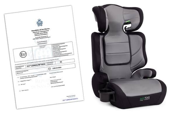 2-i-1 autostol til børn, i-Size, 100-150 cm, kopholder